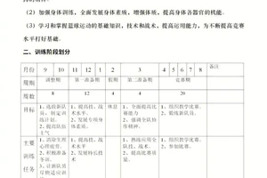中小学篮球训练队年度训练计划表怎么写